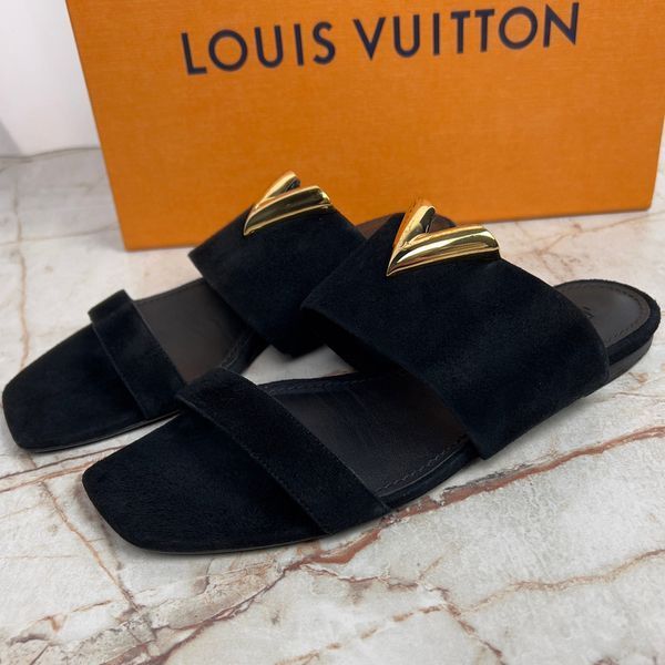 Horizon Sandal Flat Black Suede