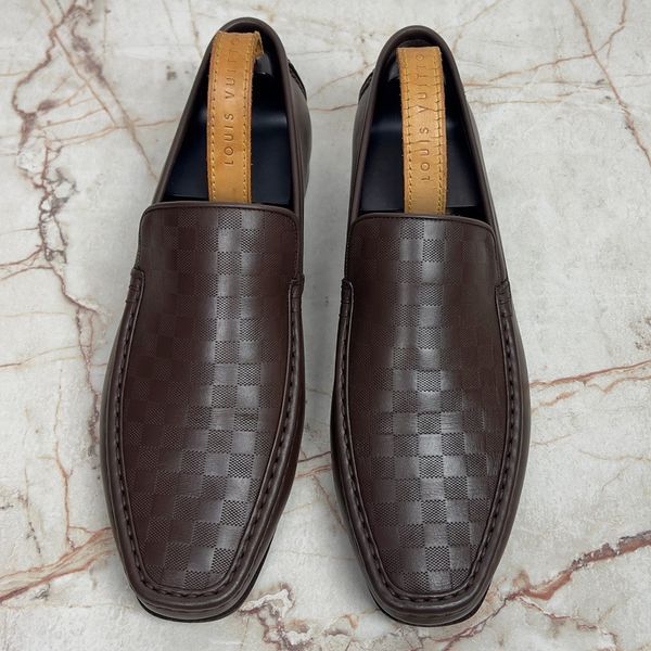 Infini Damier лофери коричневі шкіряні 3345 фото