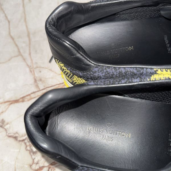 Run Away Damier Sneakers Black Yellow Mesh