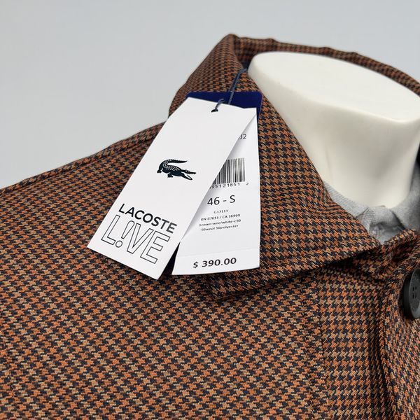 LIVE Houndstooth Wool Blend Button Up Jacket