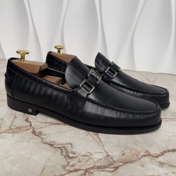 Major Loafer Herringbone Black Leather
