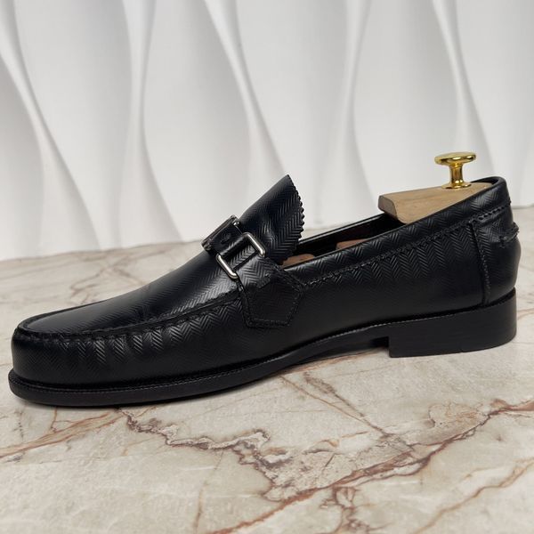 Major Loafer Herringbone Black Leather