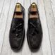 Damier Infini Tasseled Moccasin Brown Leather