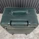 Suitcase Wheeled Carry-On Green Saffiano Leather 25"