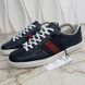 Ace Web GG Monogram Sneakers Blue Leather