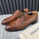 Dress Shoes Derby Cap Toe Brown Patina Taiga Leather
