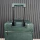 Suitcase Wheeled Carry-On Green Saffiano Leather 25"