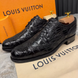 Derby Wingtip Crocodile Black Leather