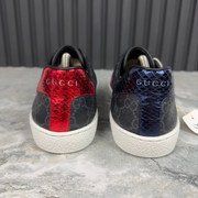 Gucci Ace Monogram Gray Leather Sneakers
