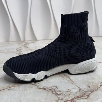 Fusion Knit Sock Sneakers Blue Fabric