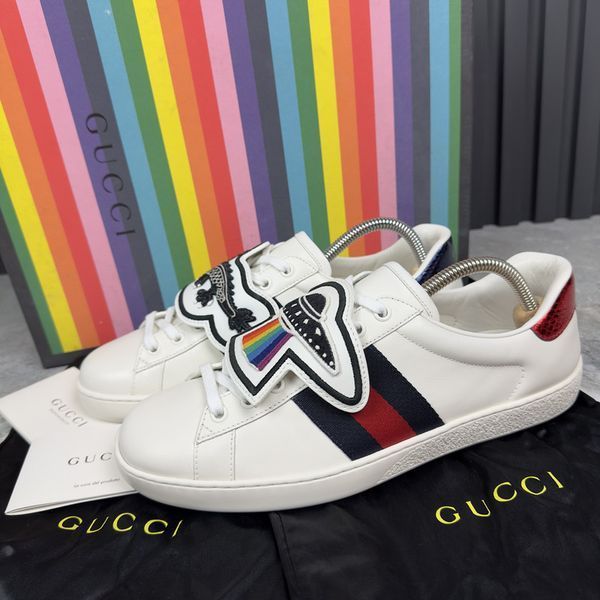 Ace Web UFO Dragon Sneaker Patch White Leather