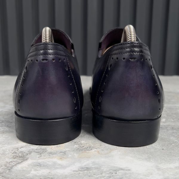Dress Shoes Loafers Tasseled Purple Leather