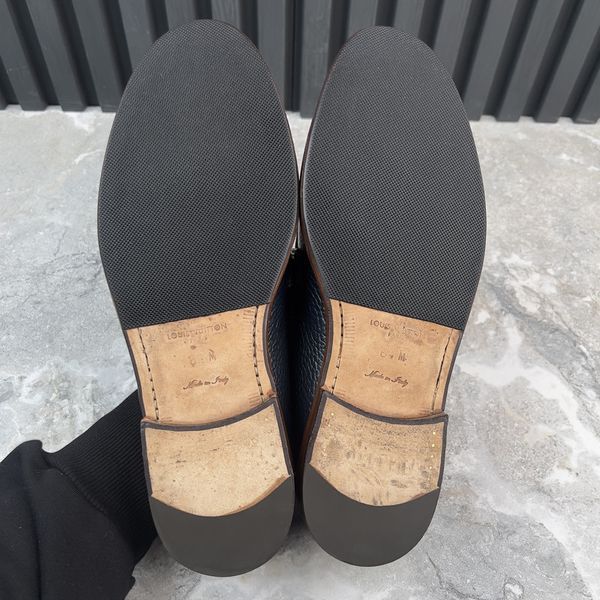 Major Loafers Blue Navy Grained Leather