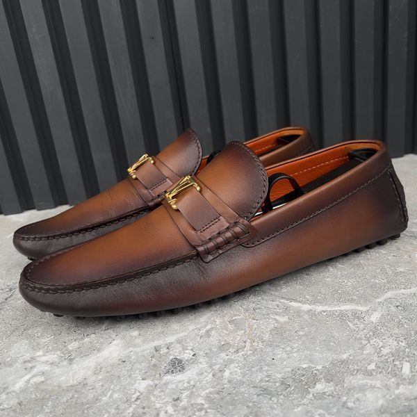 Hockenheim Moccasins Brown Patina Leather