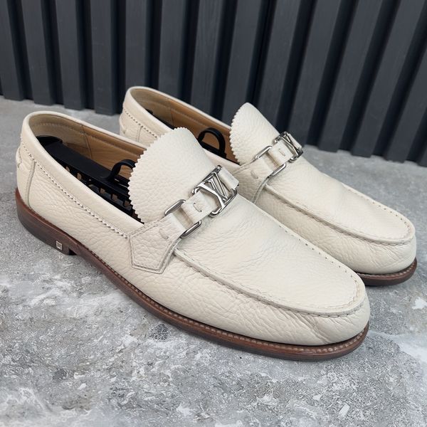 LV Major лофери білі шкіряні 3985 фото