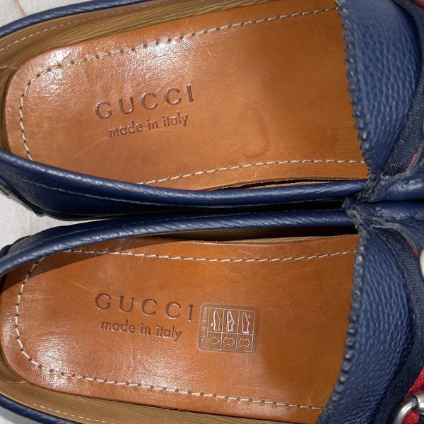 Horsebit Web Driving Moccasin Blue Grain Leather