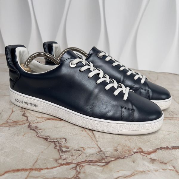 Frontrow Low Top Sneakers Dark Gray Silver Leather