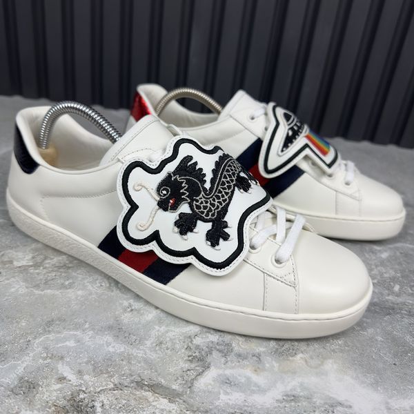 Ace Web UFO Dragon Sneaker Patch White Leather