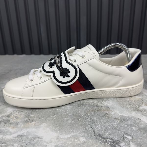 Ace Web UFO Dragon Sneaker Patch White Leather