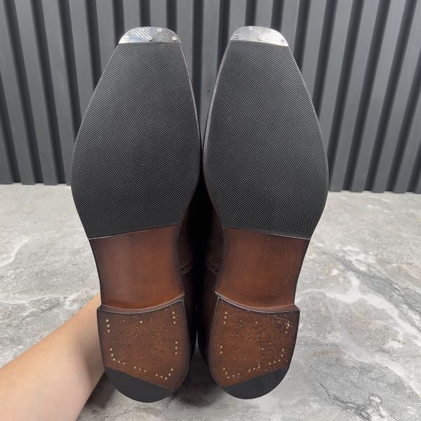 Asquith Dress Shoes Oxford Brogue Cap Toe Medalion Perforated Brown Suede