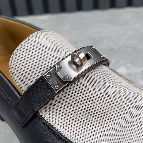 Destin Kelly Buckle H Canvas лофери чорні шкіряні 3902 фото