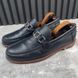 Major Loafers Blue Navy Grained Leather