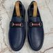 Horsebit Web Driving Moccasin Blue Grain Leather
