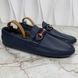 Horsebit Web Driving Moccasin Blue Grain Leather