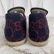 Fria Horsebit Monogram GG лофери сині вовняні з хутром 2486 фото 7