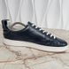 Frontrow Low Top Sneakers Dark Gray Silver Leather