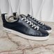 Frontrow Low Top Sneakers Dark Gray Silver Leather