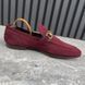 Jordaan Web Horsebit Loafers Burgundy Suede