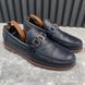 Major Loafers Blue Navy Grained Leather