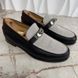 Destin Kelly Buckle H Canvas Loafers Black Сalfskin
