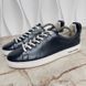 Frontrow Low Top Sneakers Dark Gray Silver Leather