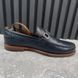 Major Loafers Blue Navy Grained Leather