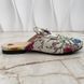 Princetown Horsebit Mule Floral White Fabric Canvas