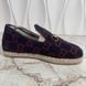 Fria Horsebit Monogram GG лофери сині вовняні з хутром 2486 фото 6