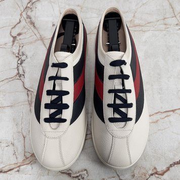 Falacer Hebron Sneakers Web Bee Embroidery White Leather