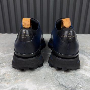 Goncourt Derby Lace Up Blue Patina Leather