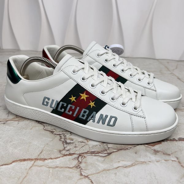 Ace Web Gucci Band Stars кросівки білі шкіряні 1425 фото