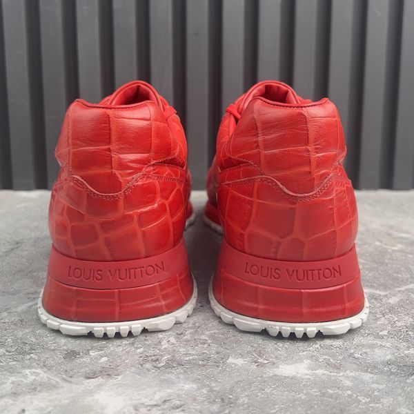 Run Away Sneakers Red Pattern Crocodile Leather
