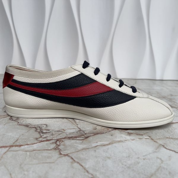 Falacer Hebron Sneakers Web Bee Embroidery White Leather