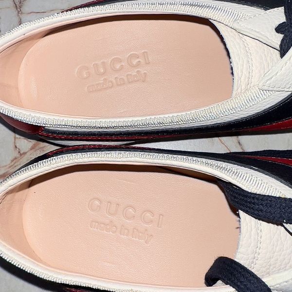 Falacer Hebron Sneakers Web Bee Embroidery White Leather