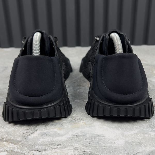NS1 Low Top Sneakers Black Fabric Lace