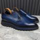 Goncourt Derby Lace Up Blue Patina Leather