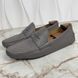 Gucci Penny Diamond Logo Moccasin Gray Leather