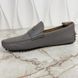 Gucci Penny Diamond Logo Moccasin Gray Leather