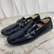 Monte Carlo LV Logo Moccasins Blue Leather
