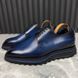 Goncourt Derby Lace Up Blue Patina Leather